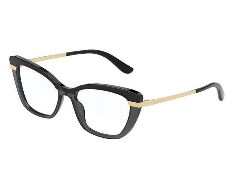 Dolce & Gabbana DG3325 3246 TOP BLACK ON TRANSPARENT BLACK Montature da vista Dolce & Gabbana 1
