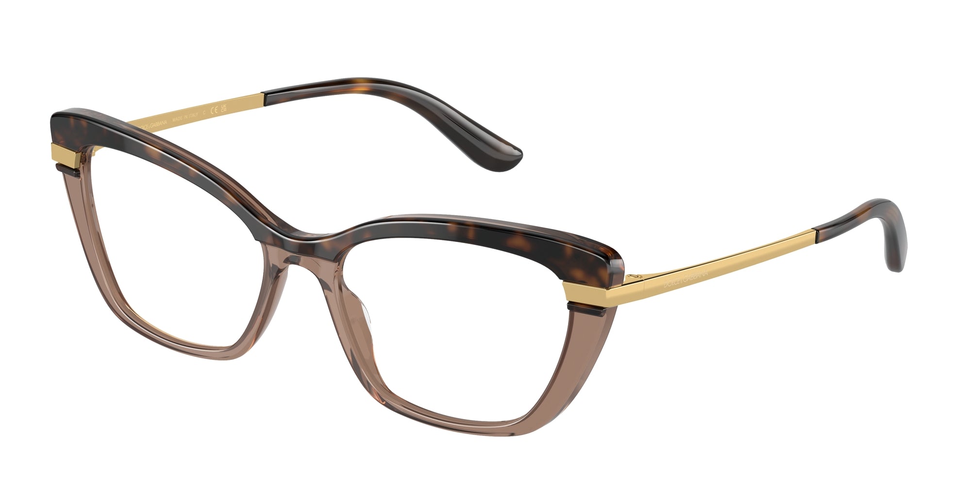 Dolce & Gabbana DG3325 3256 TOP HAVANA ON TRANSP BROWN Montature da vista Dolce & Gabbana 1