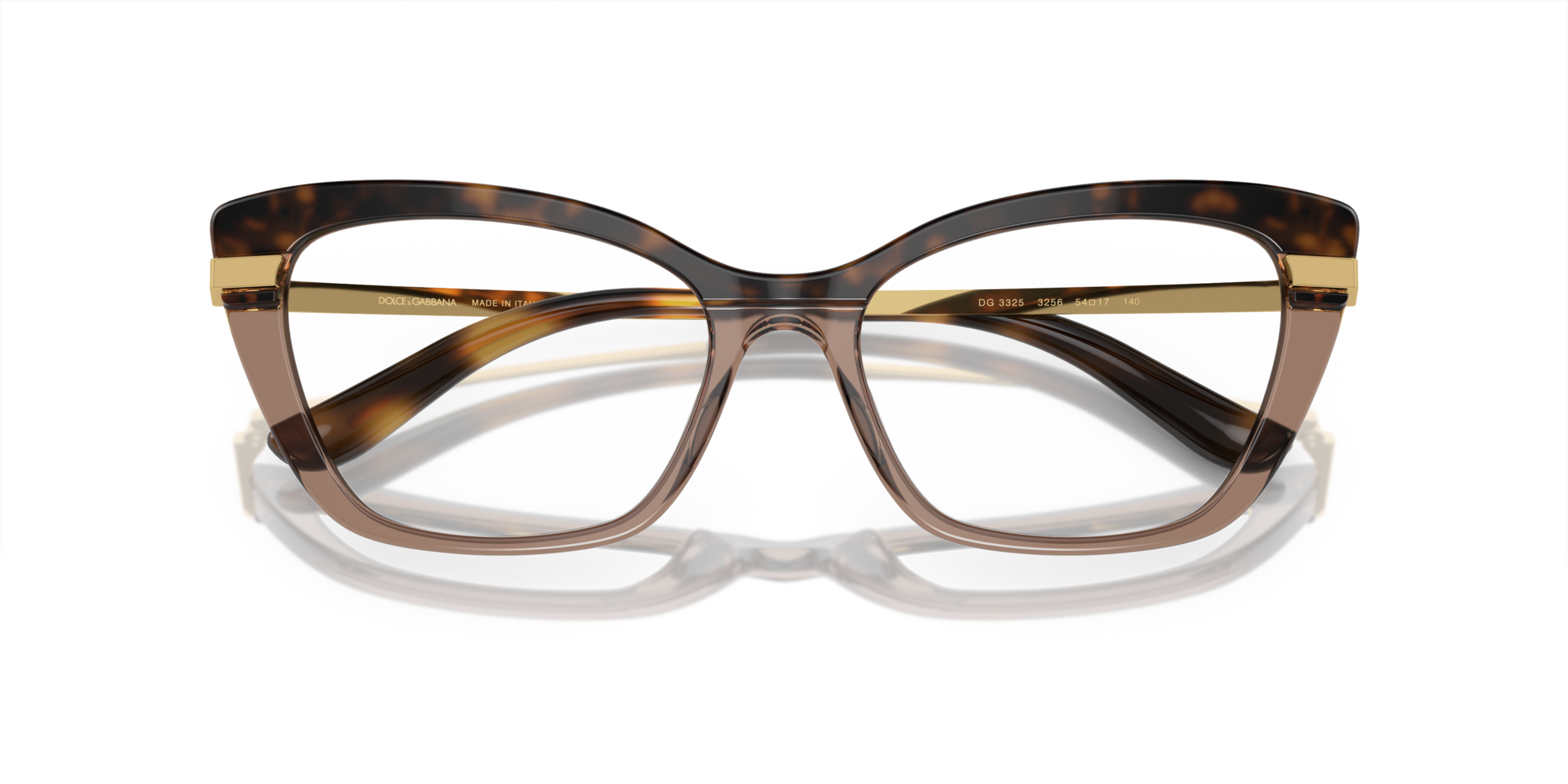Dolce & Gabbana DG3325 3256 TOP HAVANA ON TRANSP BROWN Montature da vista Dolce & Gabbana 2
