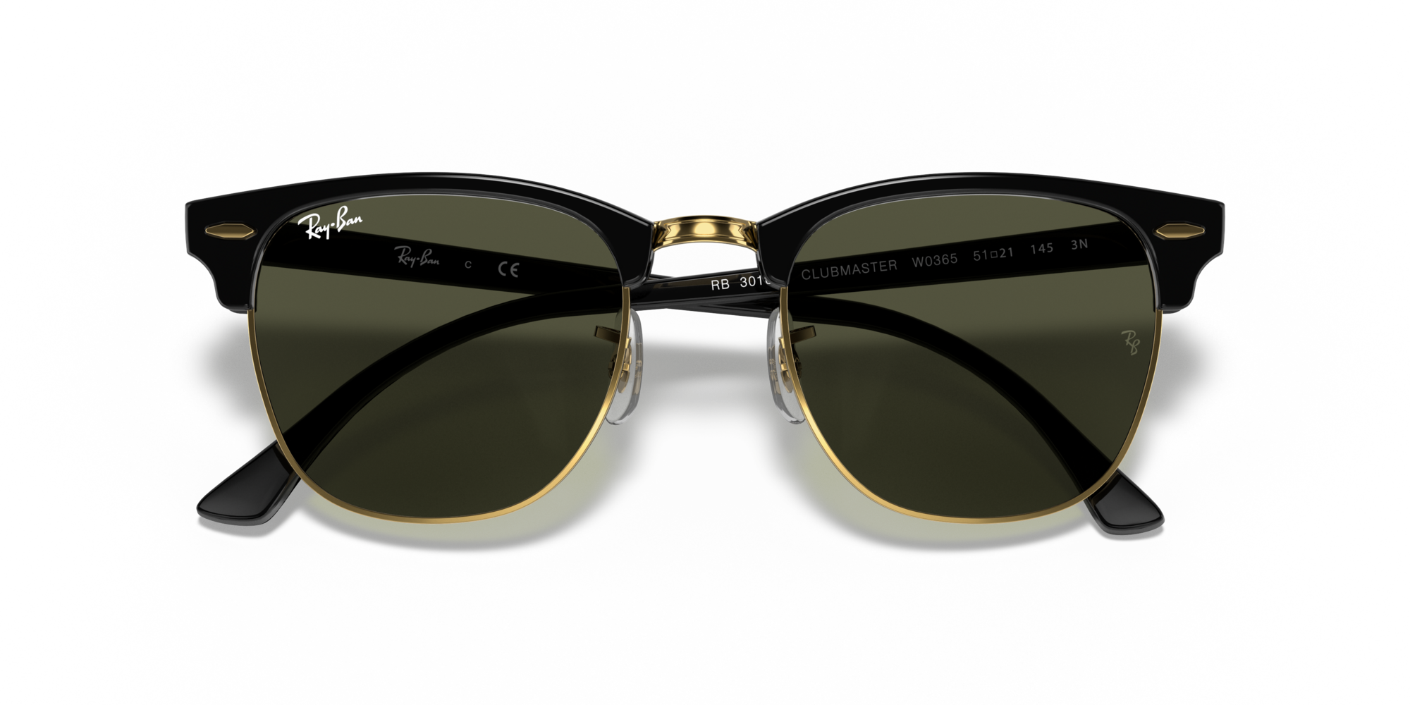 RB3016F CLUBMASTER LOW BRIDGE FIT W0365 Occhiali da sole Ray - Ban 2