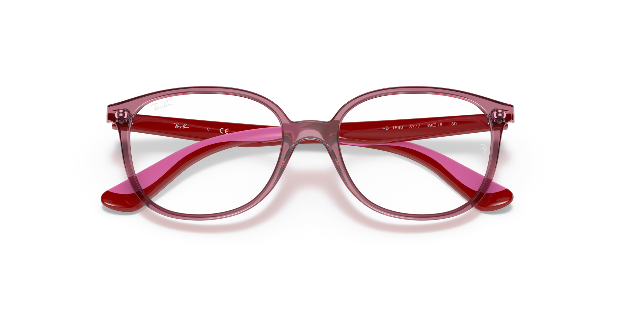 RY1598 3777 TRANSPARENT RED Montature da vista Ray - Ban 2