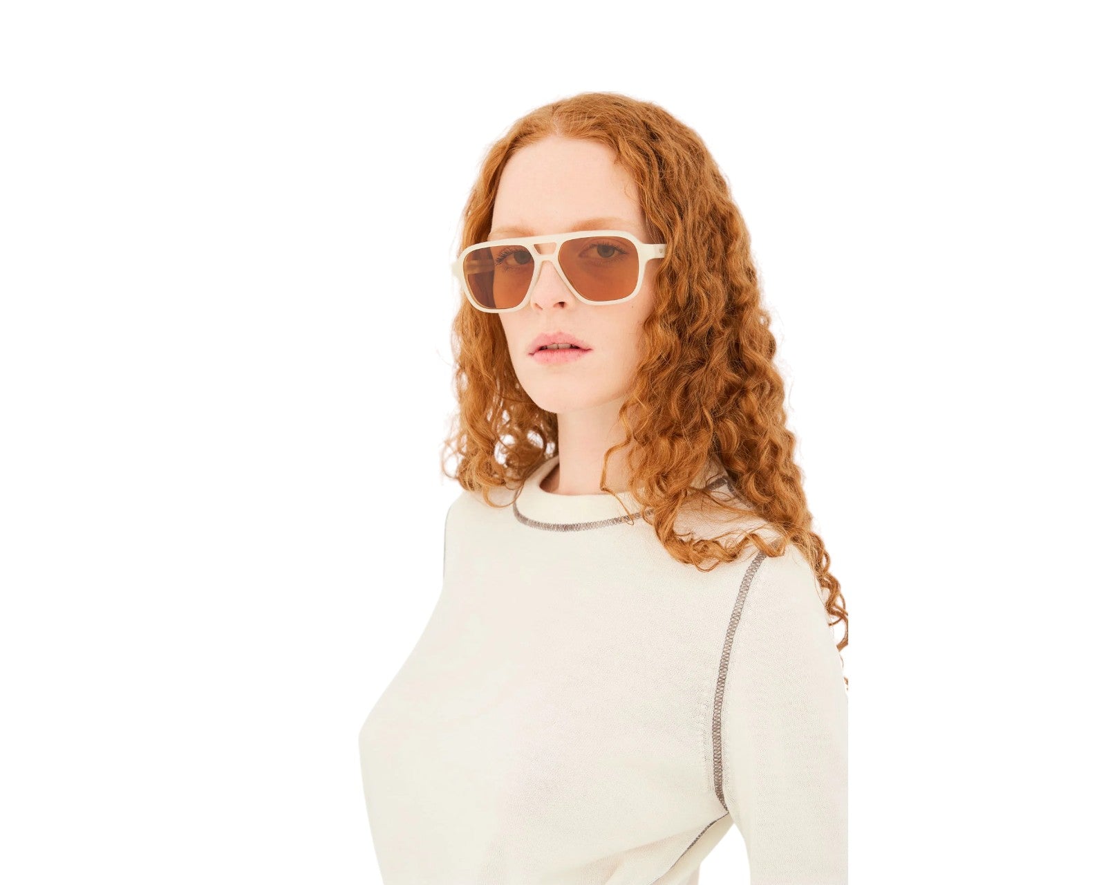 T7H Maneval Crema Occhiali da sole Retrosuperfuture 4