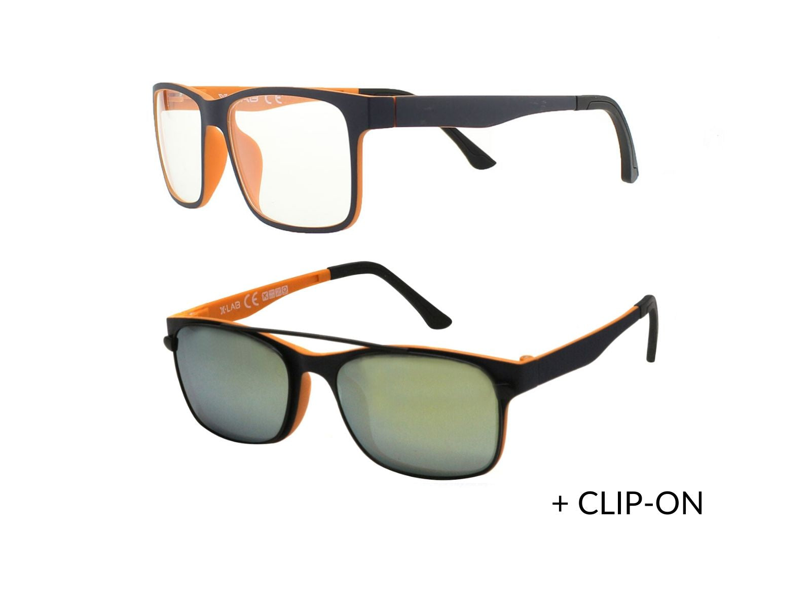 X-LAB 270 con clip-on sole magnetico Montature da vista XLAB Nero 1