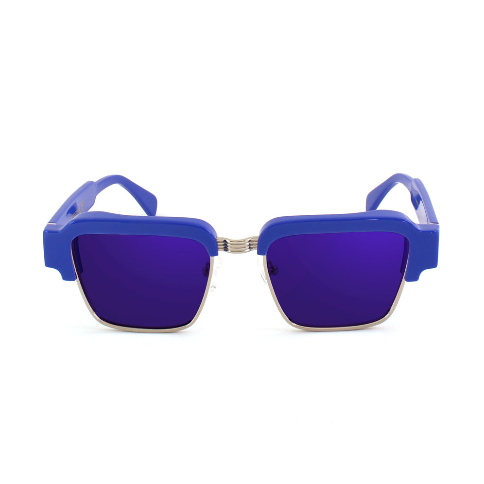 mod. FRASER blue block Blu lucido - Argento / Lenti Blue Block