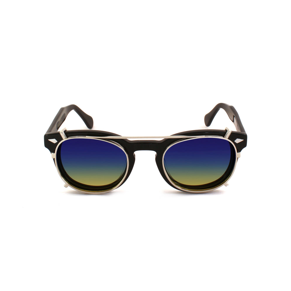Clip-on 02 Argento/Cobalto giallo polarizzato per 8004 stile moscot calibro 48mm Clip on XLAB 3