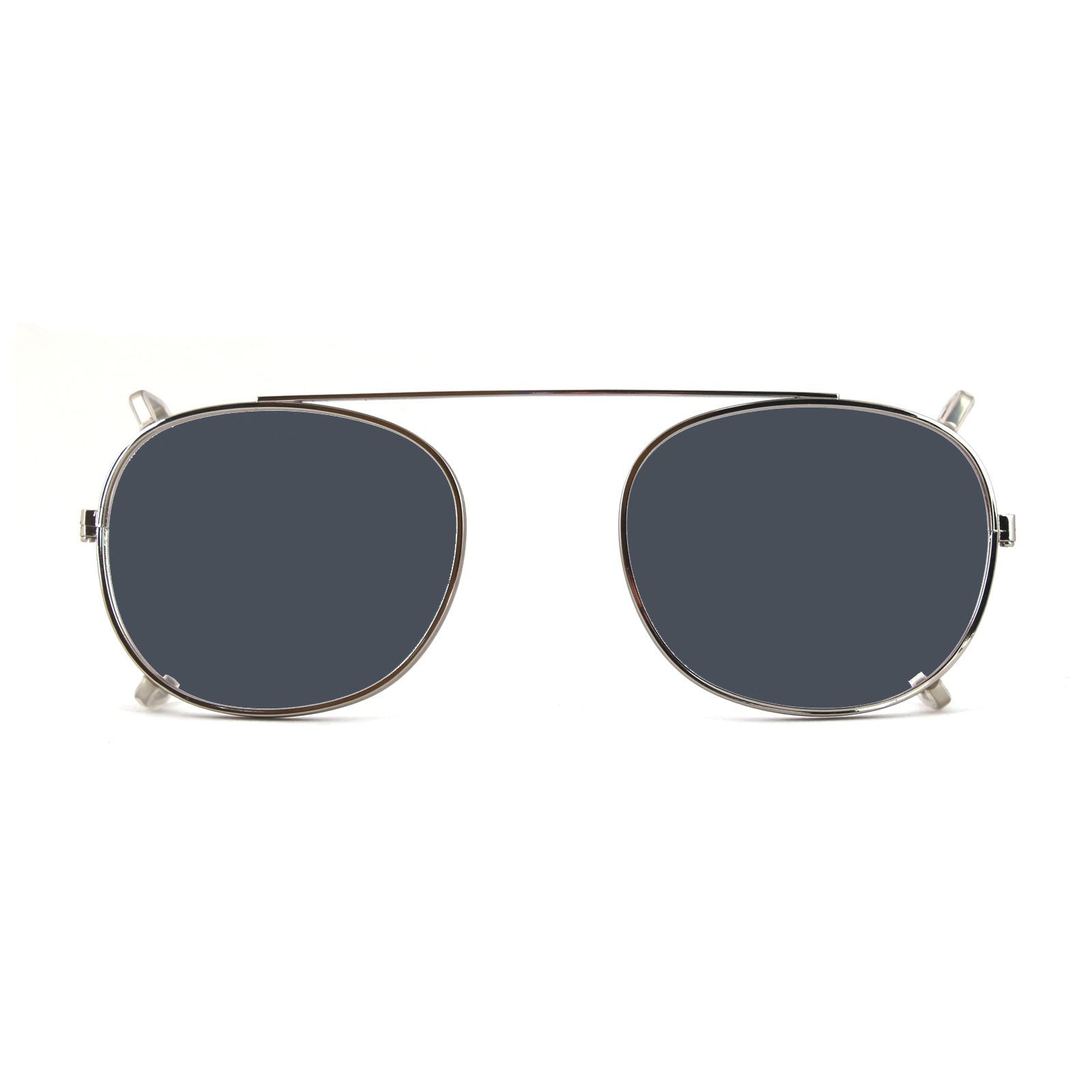 Clip-on 02 Argento/Fumo polarizzato per 8004 stile moscot calibro 48mm Clip on XLAB 1