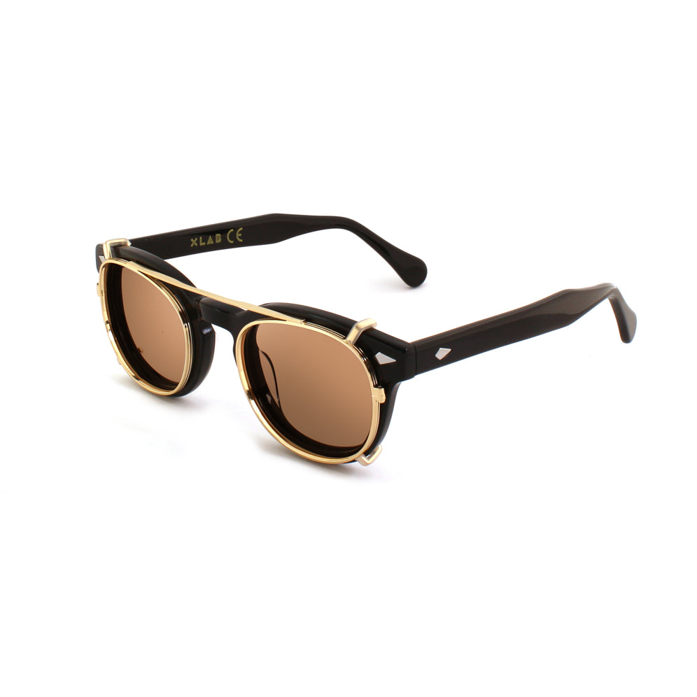 Clip-on 01 Oro/Fotocromatico marrone per 8004 stile moscot calibro 48mm Clip on XLAB 2