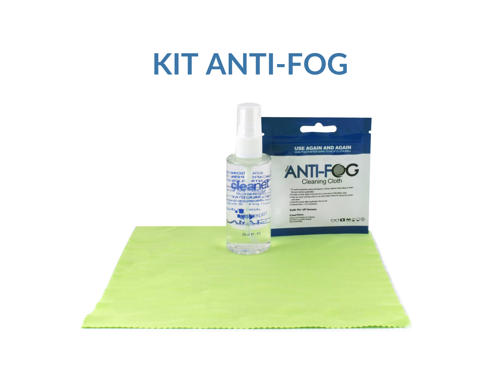 KIT ANTI-FOG Spray per occhiali Clamar 1