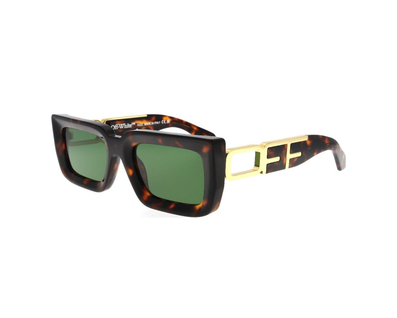 OERI073 Boston 6055 Havana green Occhiali da sole Off-White 1