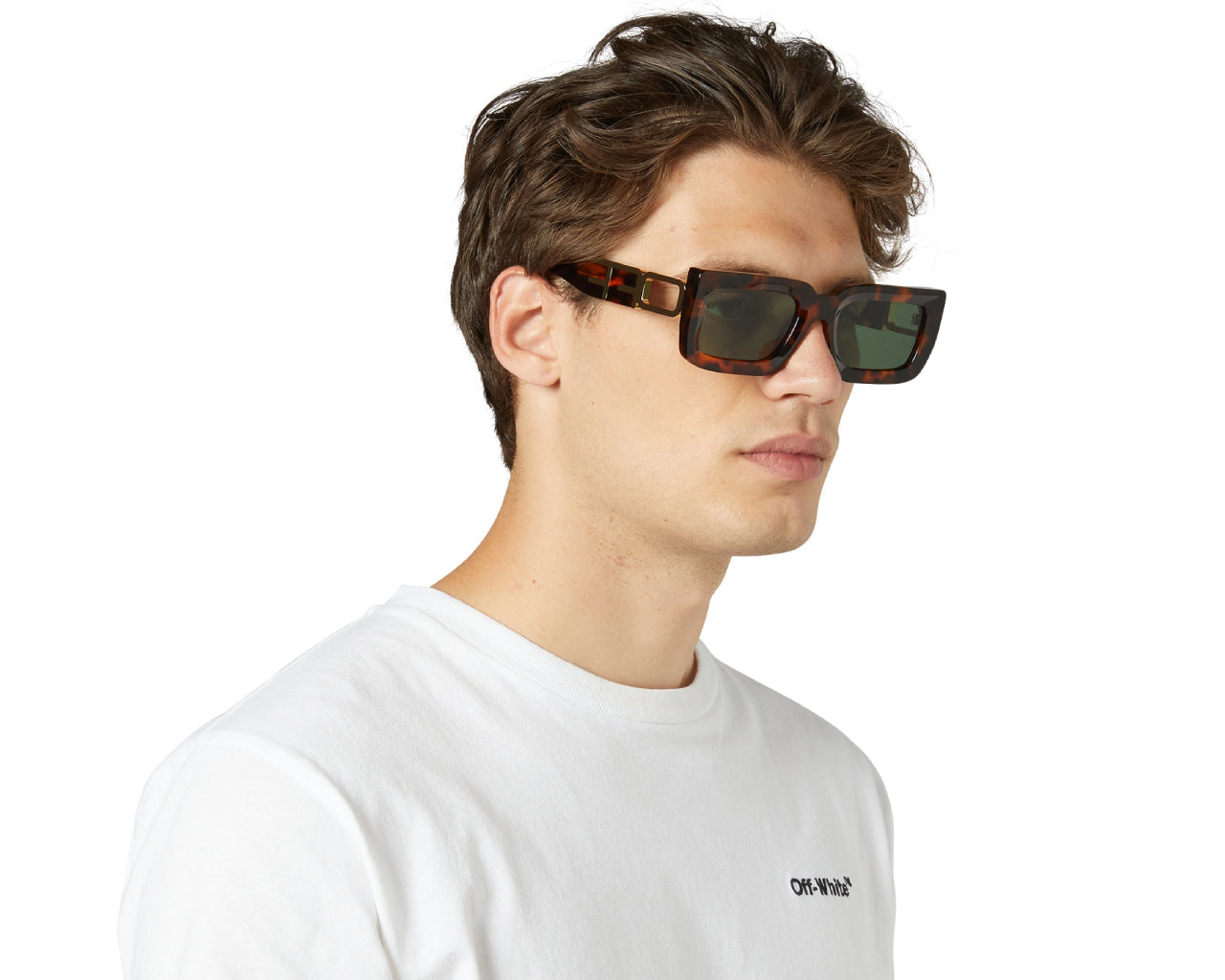 OERI073 Boston 6055 Havana green Occhiali da sole Off-White 3