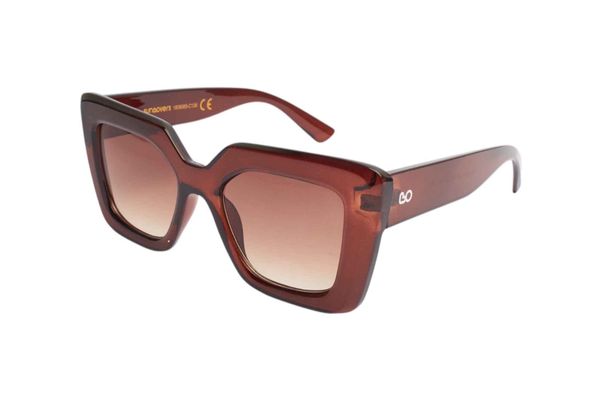 SLS089 Marrone trasparente/Marrone sfumato Occhiali da sole SUN LOVERS 1