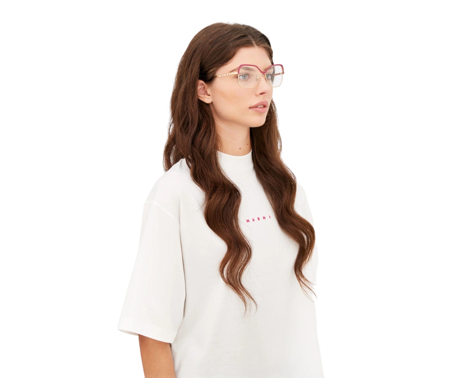 Marni E8S Unila Valley Optical Burgundy Gold