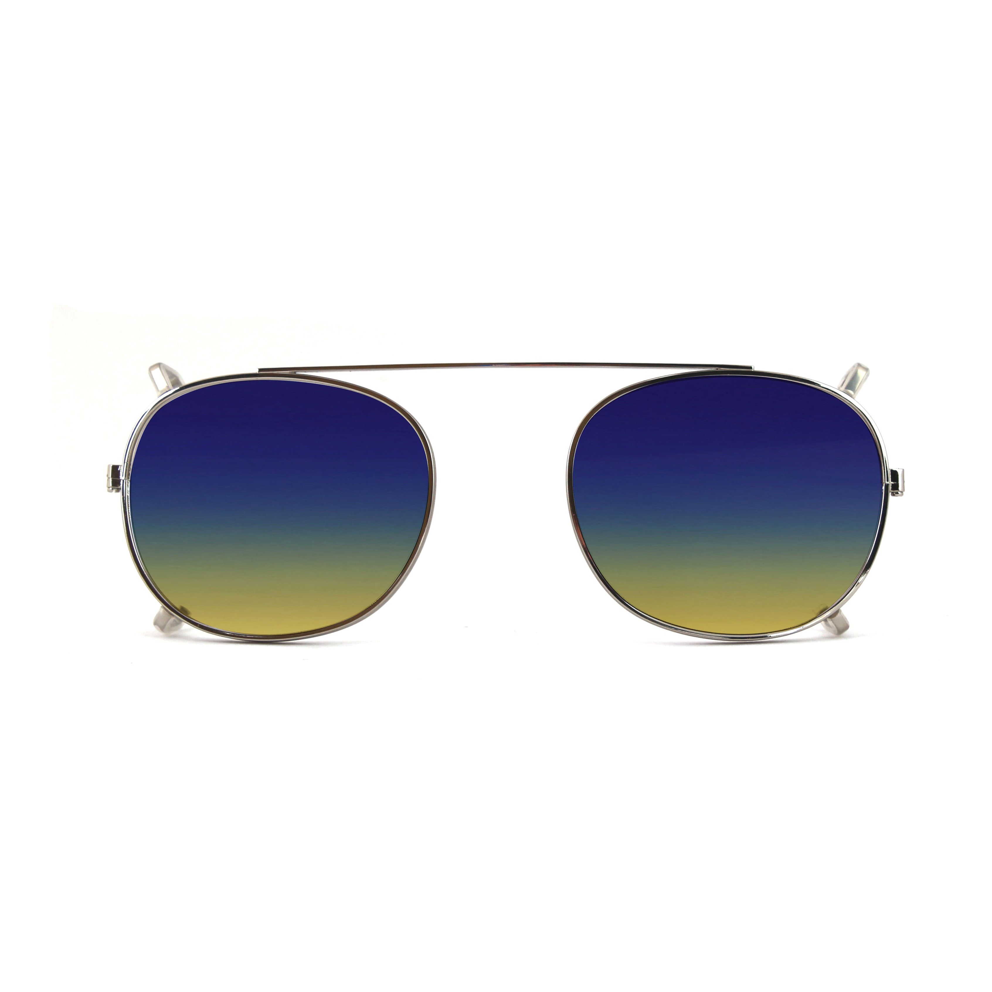 Clip-on 02 Argento/Cobalto giallo polarizzato per 8004 stile moscot calibro 48mm Clip on XLAB 1