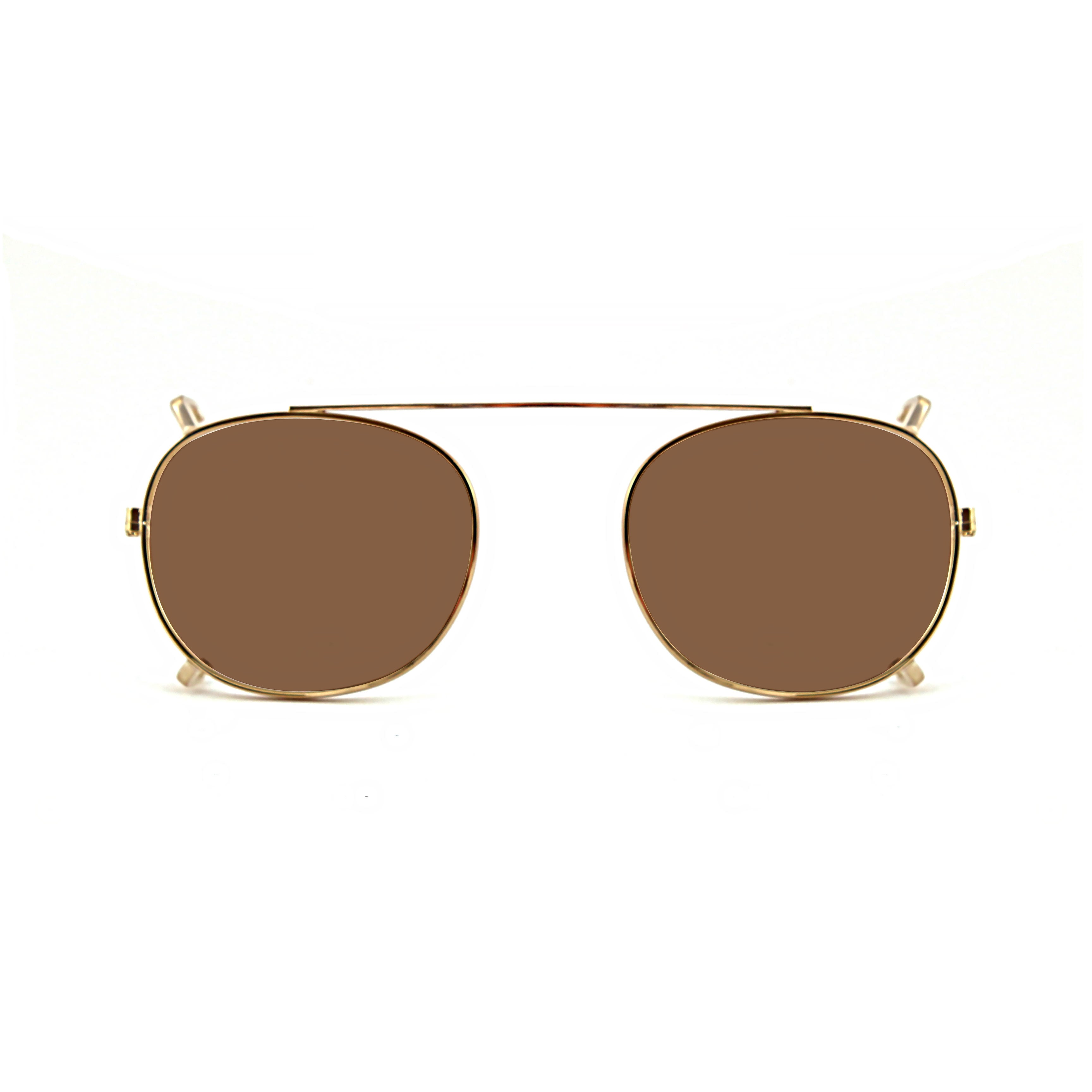 Clip-on 01 Oro/Marrone polarizzato per 8004 stile moscot calibro 48mm Clip on XLAB 1