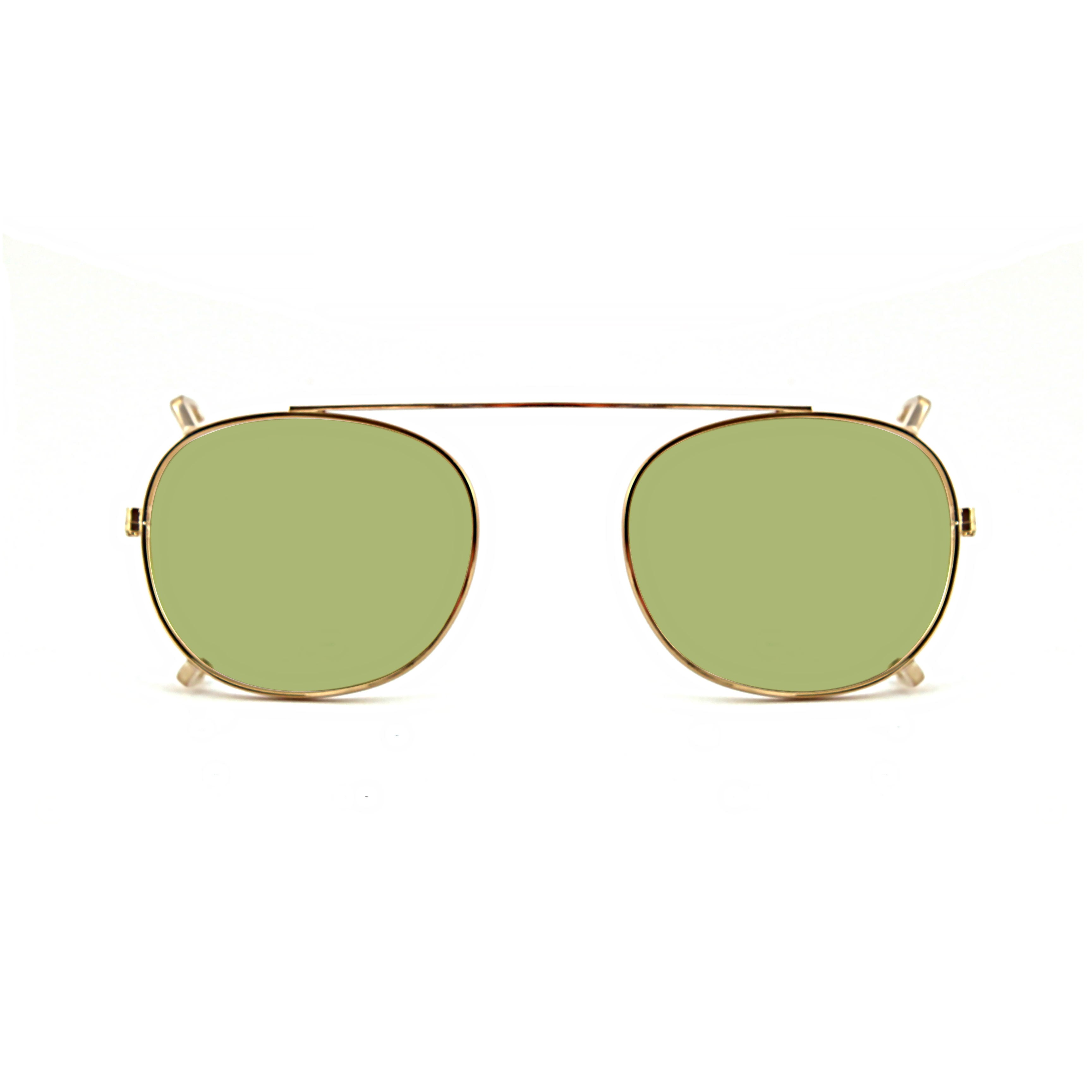 Clip-on 01 Oro/Verde polarizzato per 8004 stile moscot calibro 48mm Clip on XLAB 1