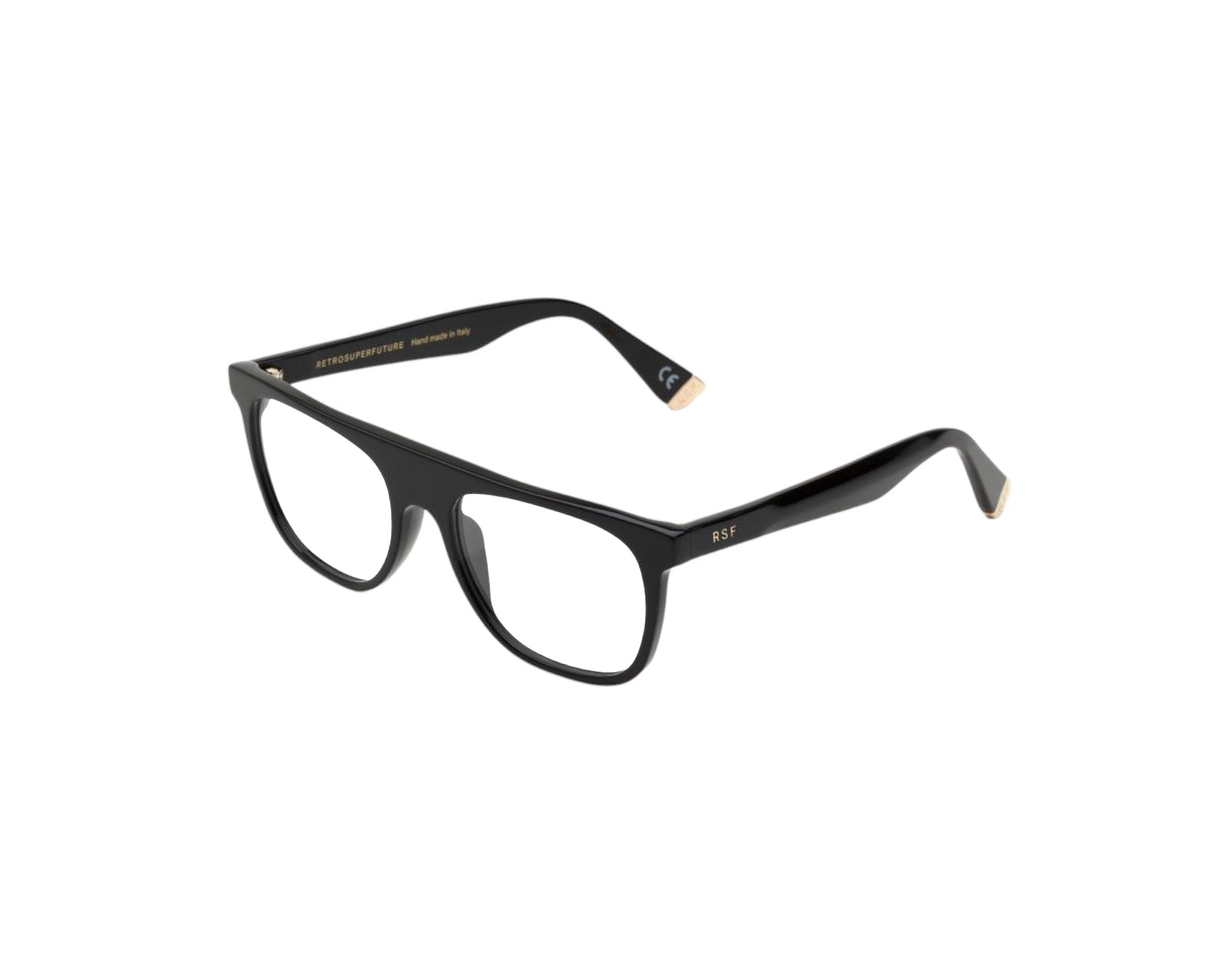 3X9 Flat Top Optical Nero lucido Montature da vista Retrosuperfuture 1