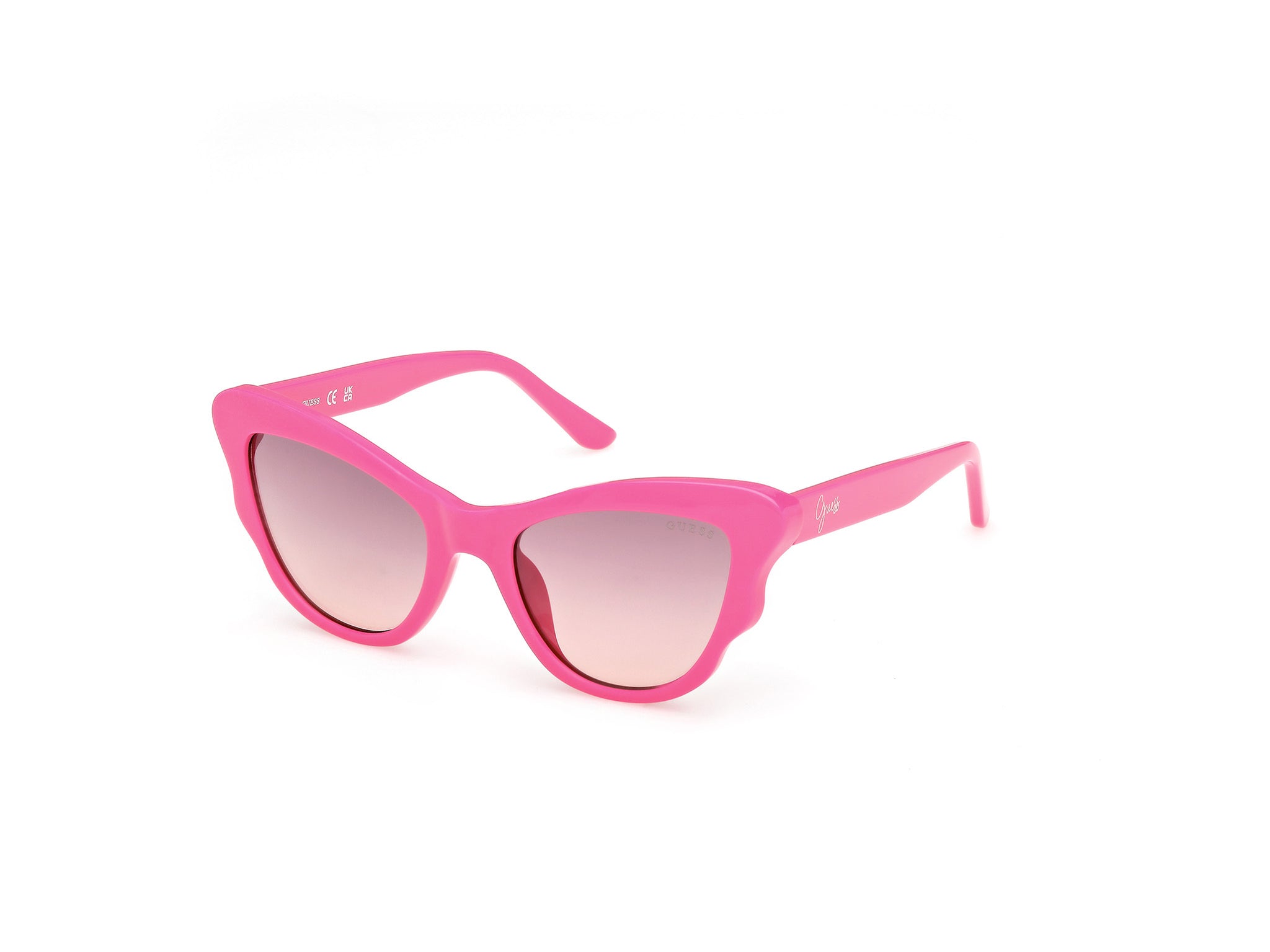 Guess GU7482 21C Occhiali Da Sole Donna – Montatura Rotonda Argento/Bianca – UV400