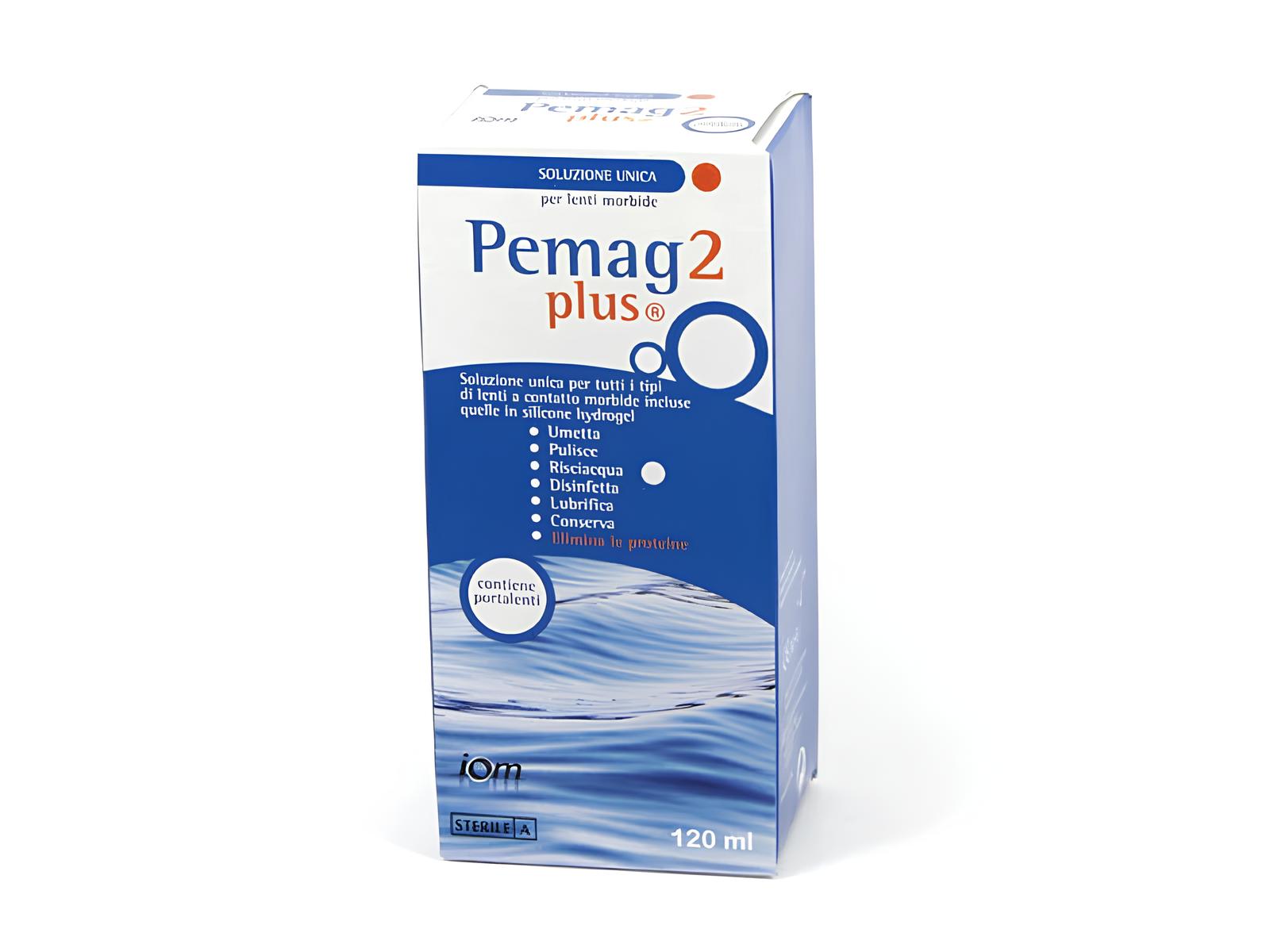 Pemag 2 Plus Soluzione Unica 120 ML Liquidi Bausch and Lomb 1