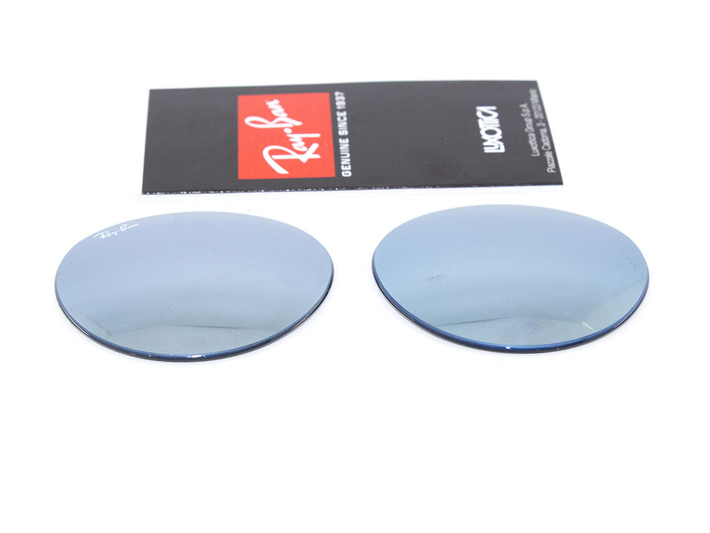 Coppia di Lenti di ricambio Ray-Ban RB3447 ROUND METAL Lenti di ricambio Ray - Ban Verde chiaro a specchio argento 8056039486393 21