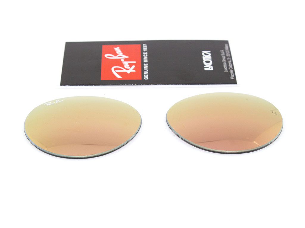 Coppia di Lenti di ricambio Ray-Ban RB3447 ROUND METAL Lenti di ricambio Ray - Ban Marrone a specchio rosa 8056039486430 19