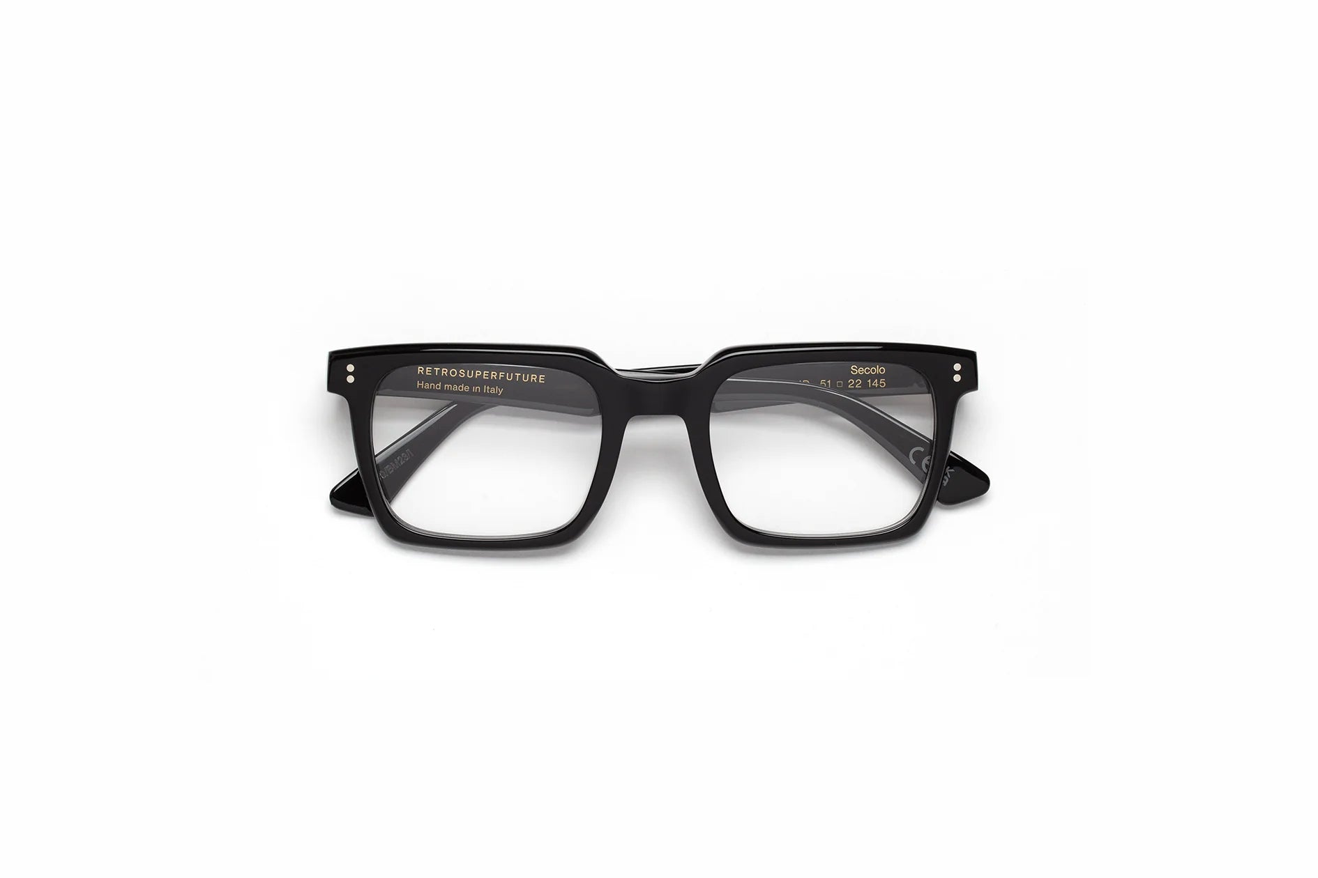 8JD Secolo optical Nero Montature da vista Retrosuperfuture 2