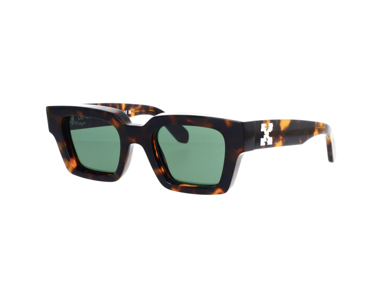 OERI008 Virgil 6455 Havana green Occhiali da sole Off-White 2