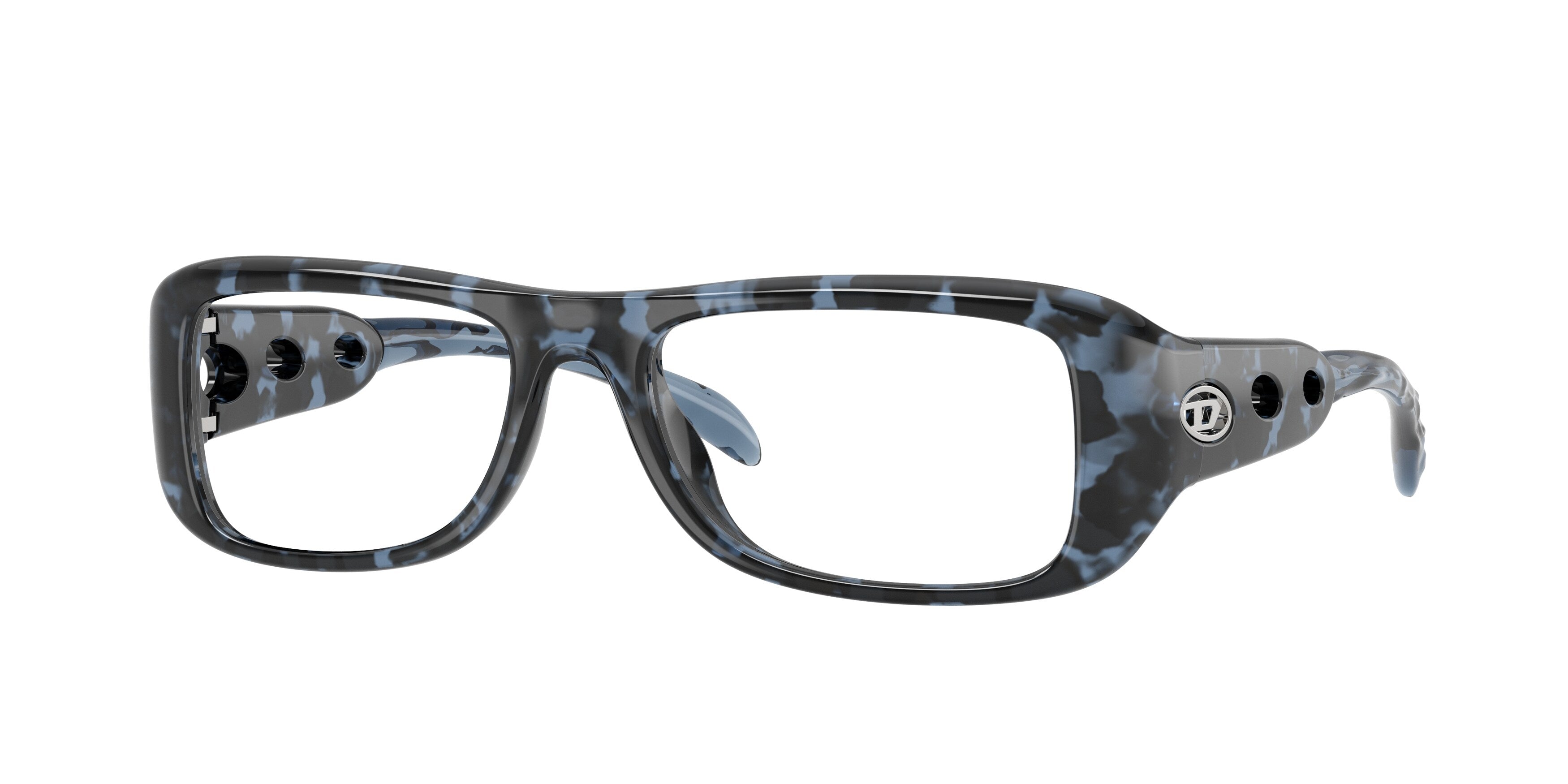 Diesel Occhiali Da Vista Montatura DL5004 090 SHINY BLUE – Unisex, Misura 53/17/145