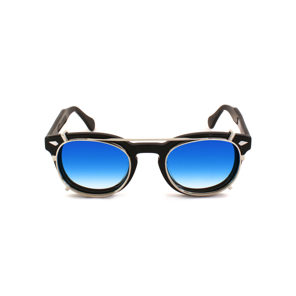 8004 stile moscot CLIP-ON 02 ARGENTO / AZZURRO SFUMATO calibro 48mm