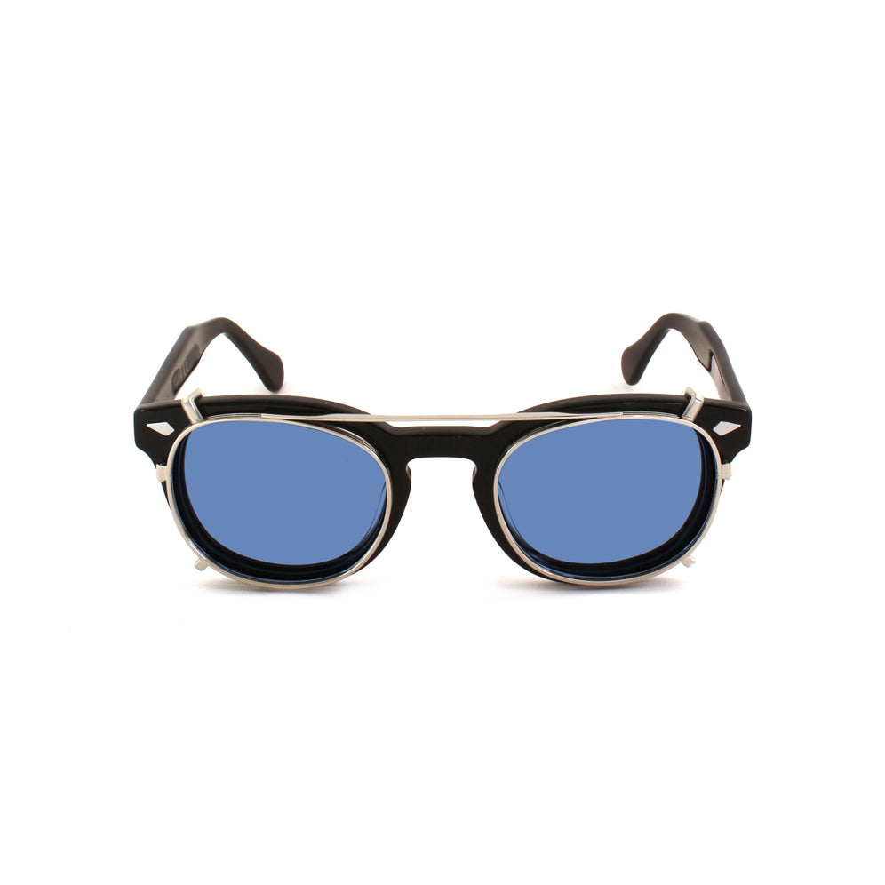 Clip-on 02 Argento/Azzurro polarizzato per 8004 stile moscot calibro 48mm