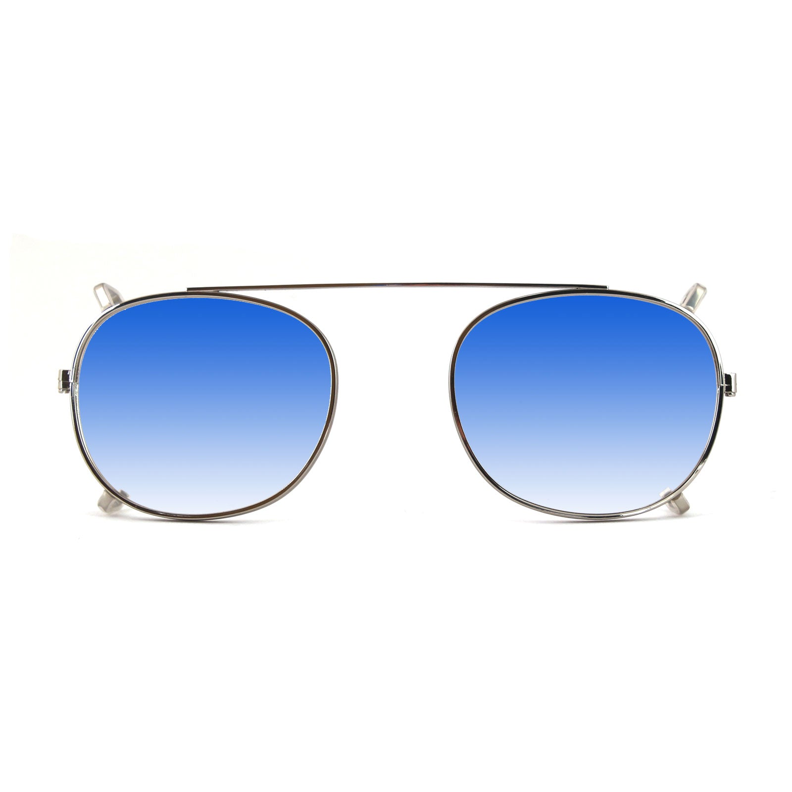 Zilver/blauwe clip-on voor 8004 Moscot-stijl 48 mm Moscot-stijl