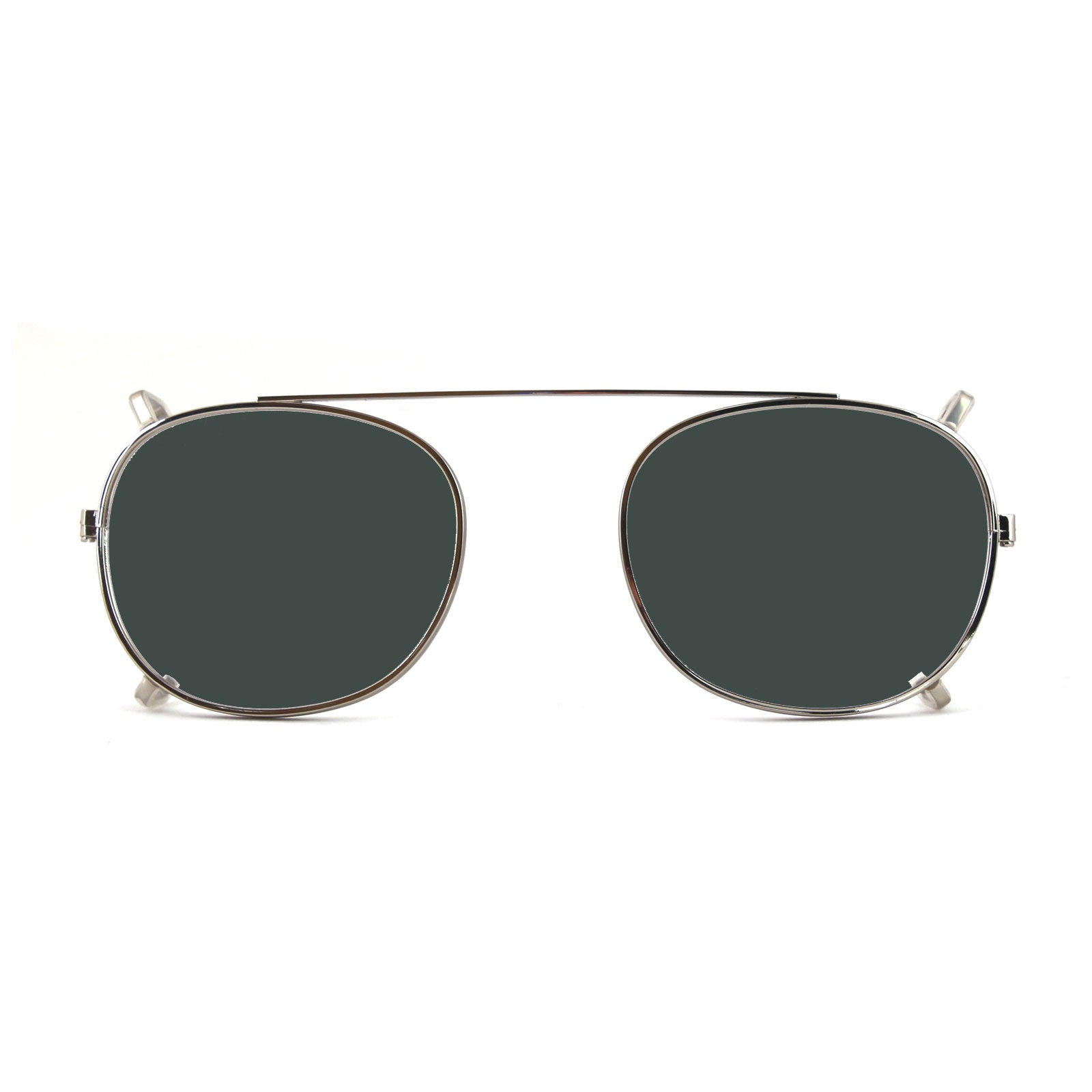 Clip-on 02 Silver/G15 gepolariseerd voor 8004 Moscot-stijl 48 mm Moscot