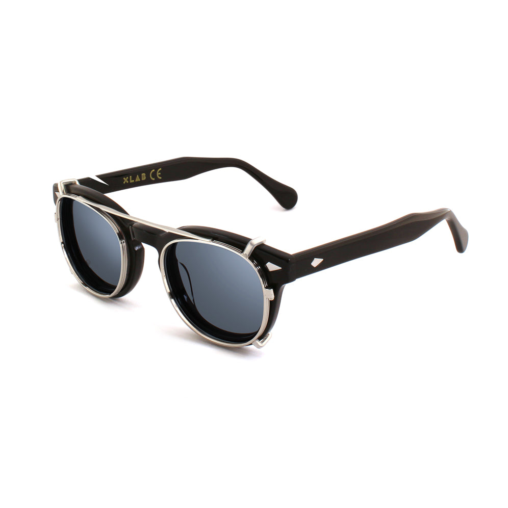 Clip-on 02 Silver/Gray Photochromatic voor 8004 Moscot-stijl 48 mm Moscot