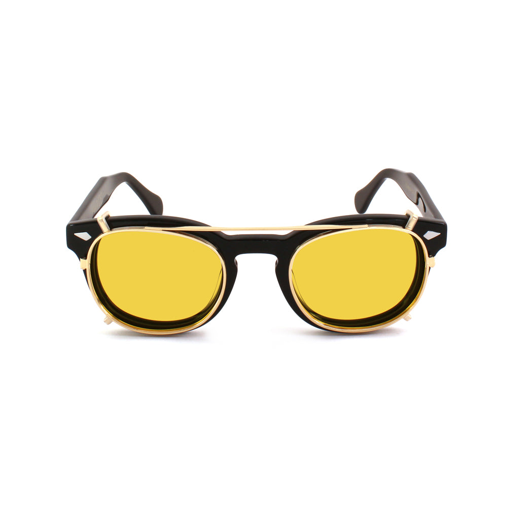 8004 stile moscot CLIP-ON 01 ORO / GIALLO POLARIZZATO calibro 48mm