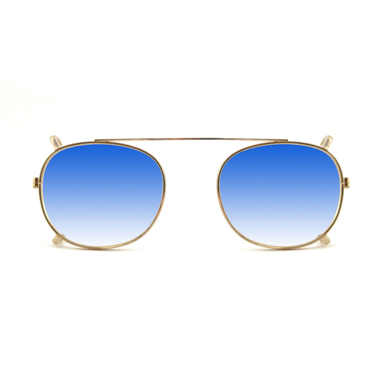 Clip-on 01 Gold/Blue Shaded voor 8004 Moscot-stijl 48 mm Moscot