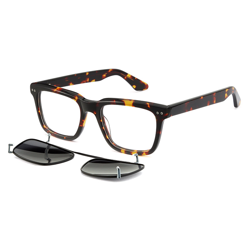 ASR3001 Dark tortoise glossy + polarized smoke clip on