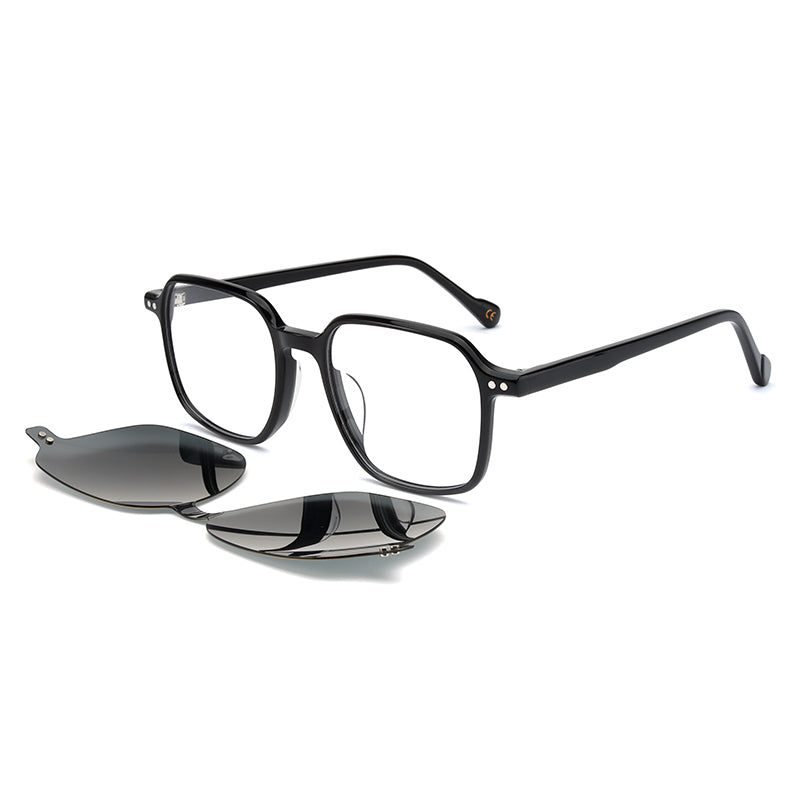 AST6398 Gloss <tc>Black</tc> + polarized smoke clip on