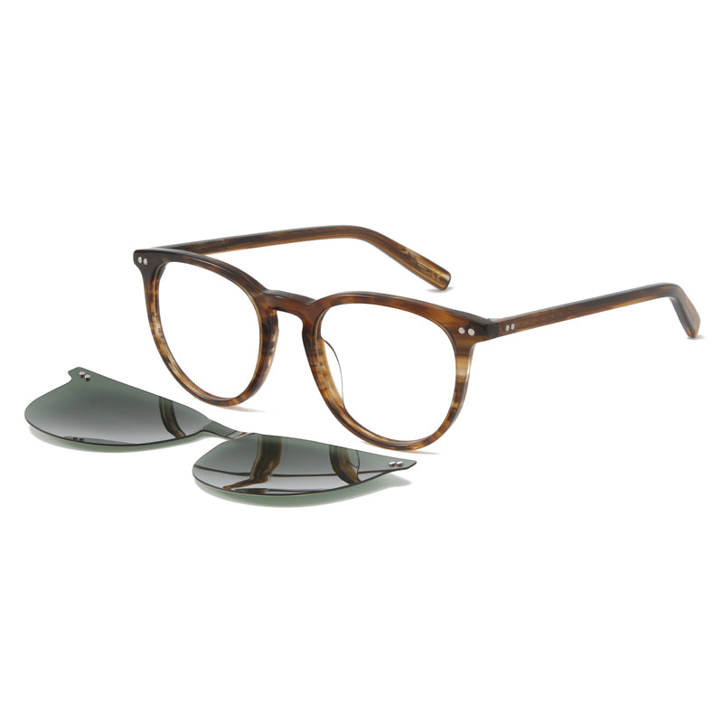 AST6472 Shiny streaked brown + polarized <tc>G15</tc> clip on