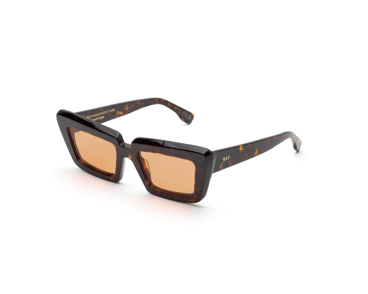 Occhiali Da Sole Retrosuperfuture Gesto Havana, Acetato, Lenti Marroni, Unisex