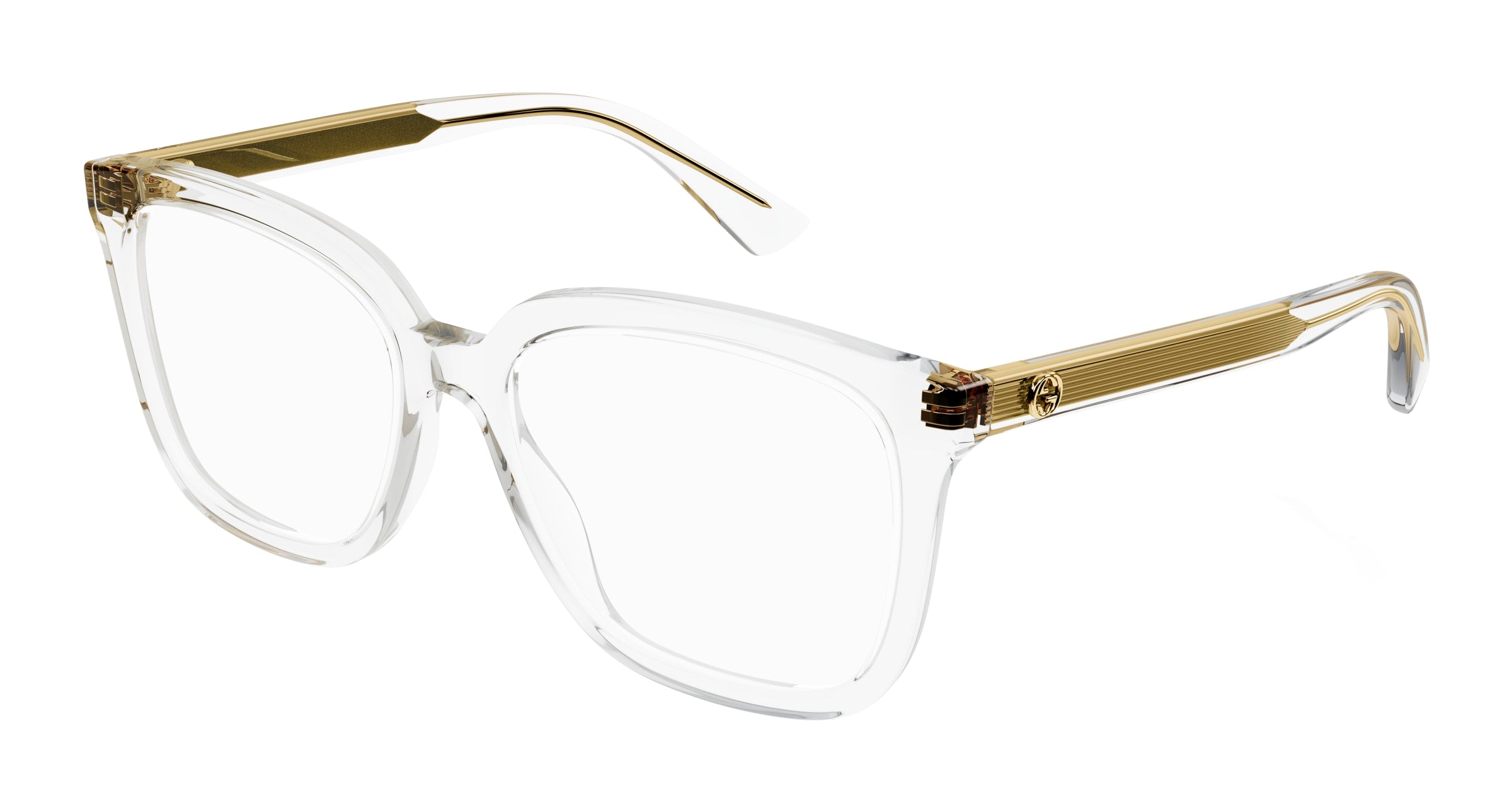 小物 00s archive GUCCI clear cat eyewear GUCCI Seasonal Icon Pink Transparent Frame W/ Brown Lens Cat Eye