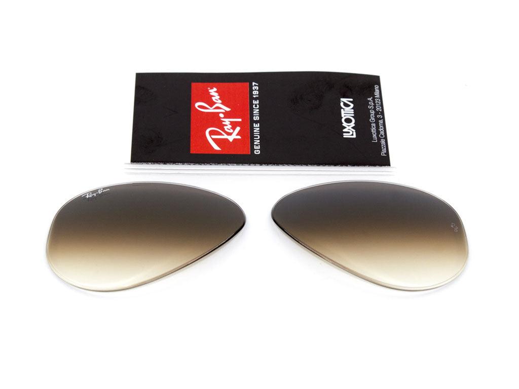 Ray - Ban Coppia di Lenti di ricambio Ray-Ban RB3025 AVIATOR Lenti di ricambio Ray - Ban Marrone sfumato 8056039485938 9