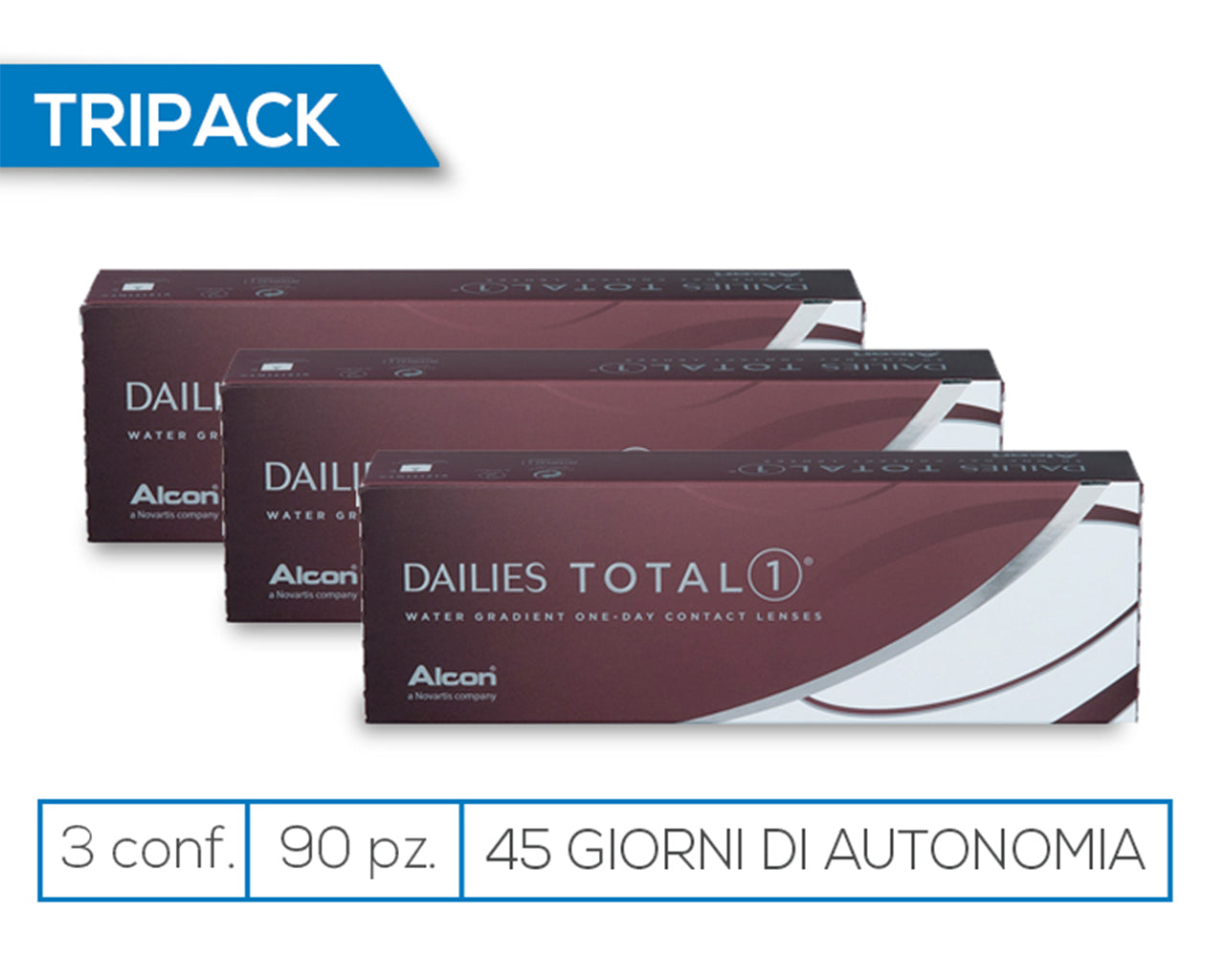 DAILIES TOTAL 1 3 confezioni da 30pz (tot. 90pz) -11,50