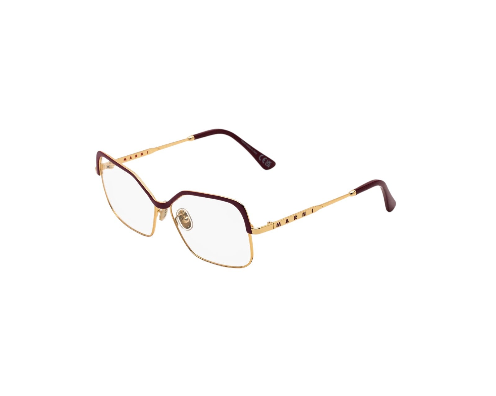 Marni E8S Unila Valley Optical Burgundy Gold 