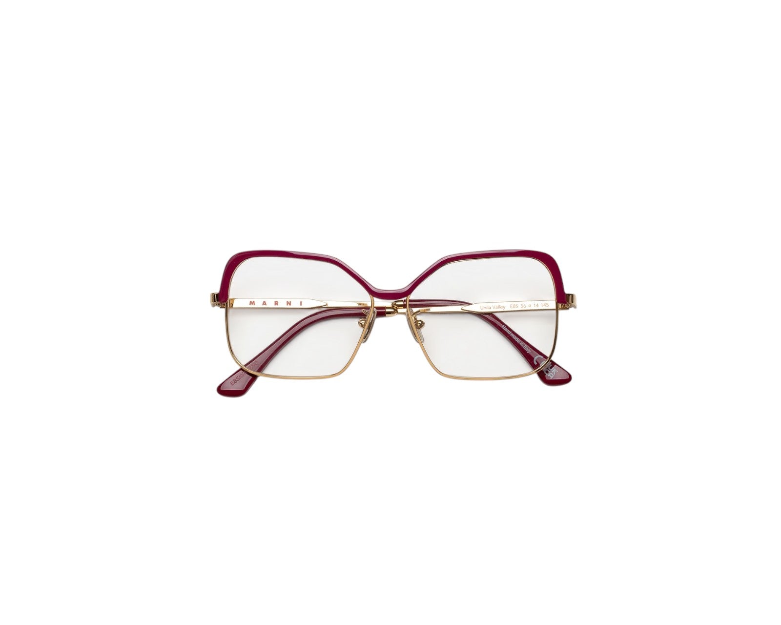 Marni E8S Unila Valley Optical Burgundy Gold 