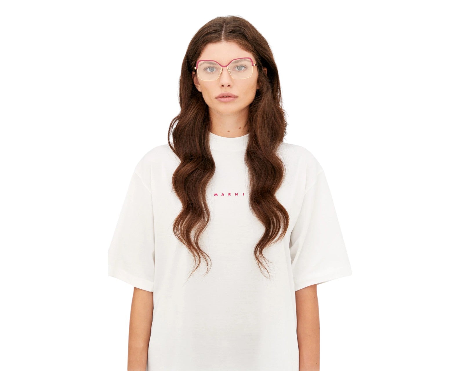 Marni E8S Unila Valley Optical Burgundy Gold 