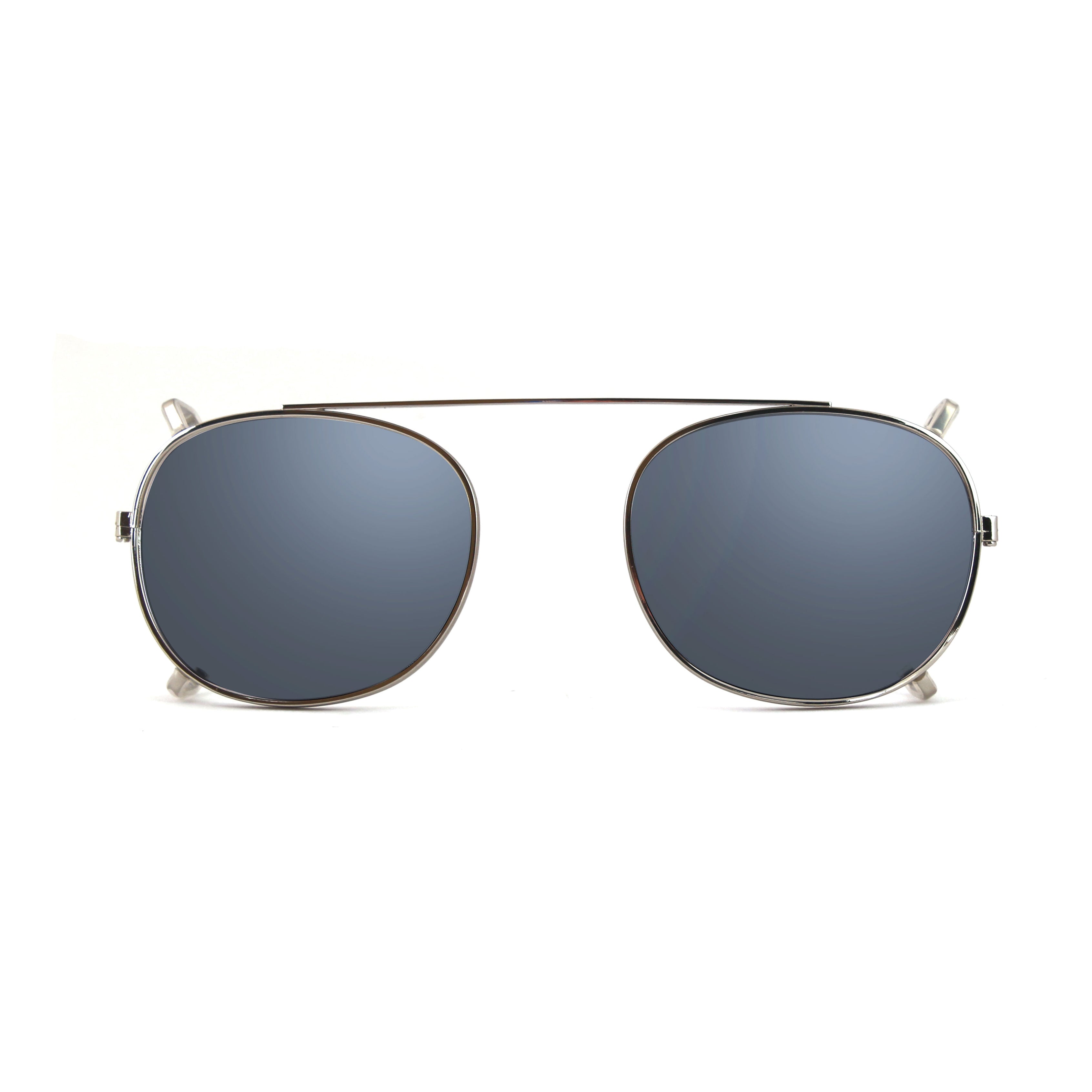 Clip-on 02 Silver/Gray Photochromatic voor 8004 Moscot-stijl 48 mm Moscot