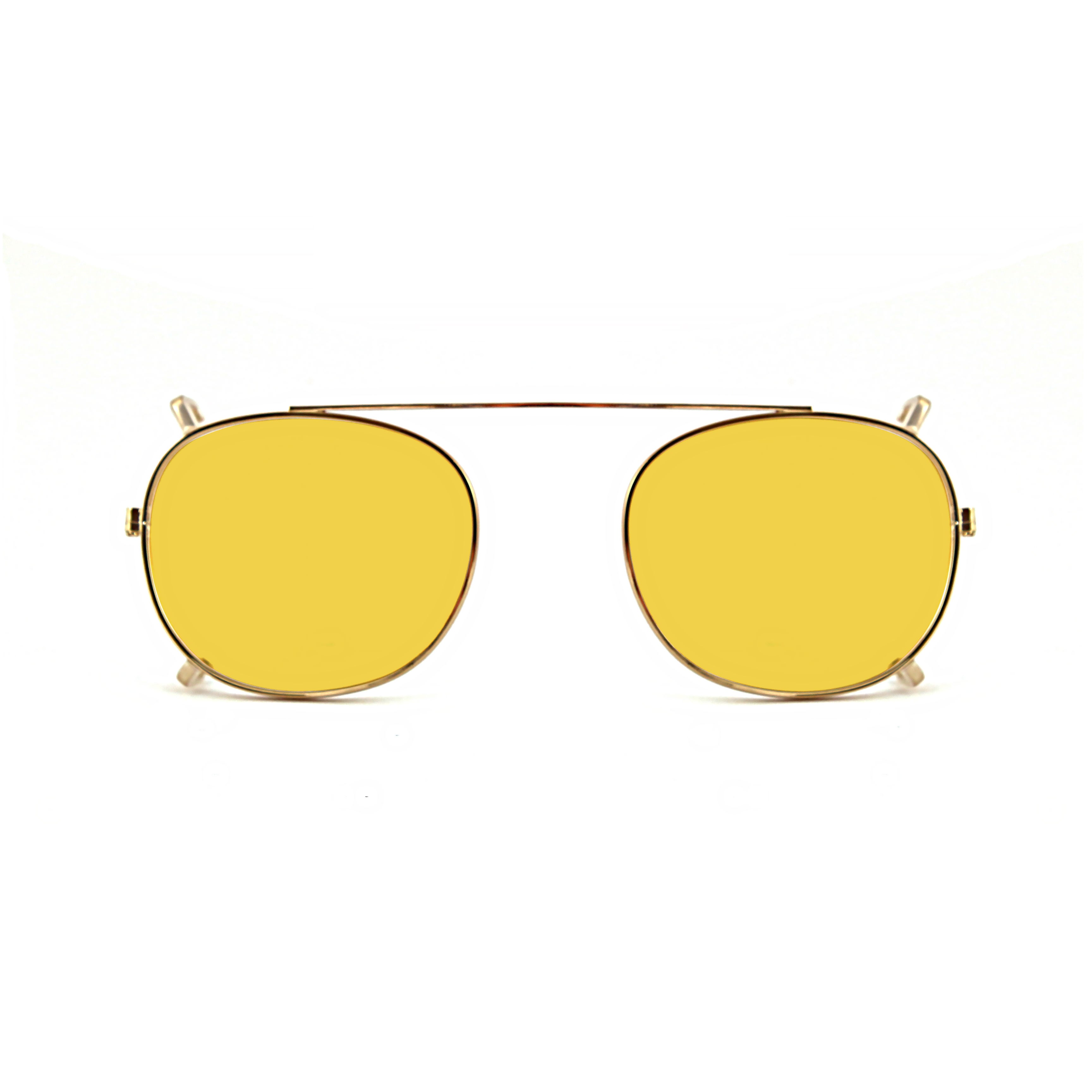 Clip-on 01 Oro/Giallo polarizzato per 8004 stile moscot calibro 48mm