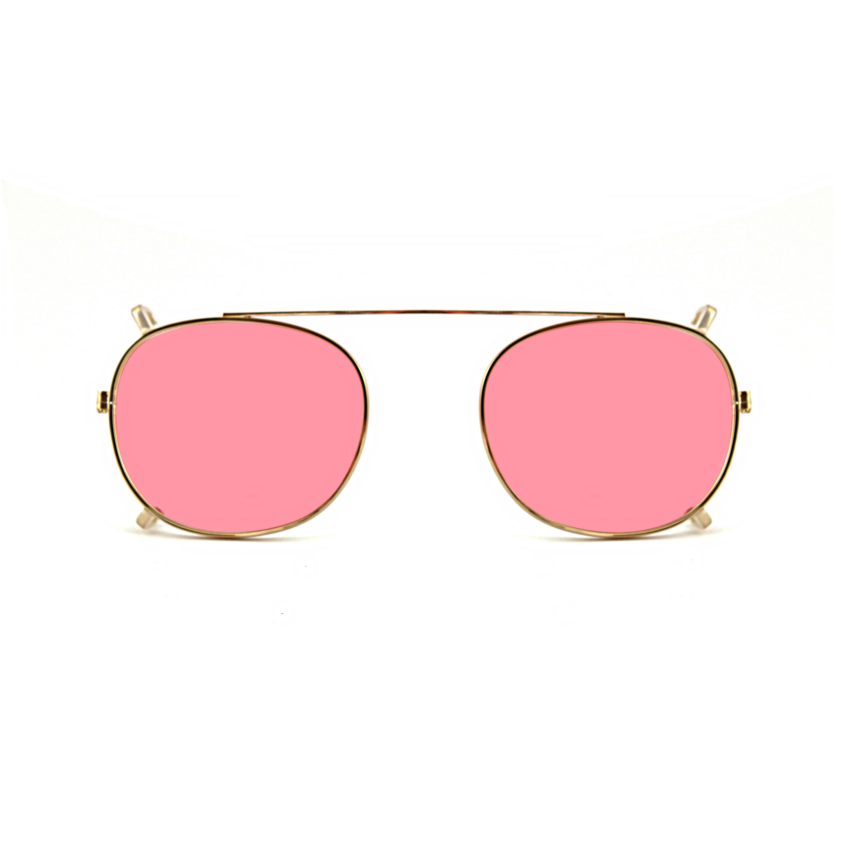 Clip-on 01 Oro/Rosa polarizzato per 8004 stile moscot calibro 48mm