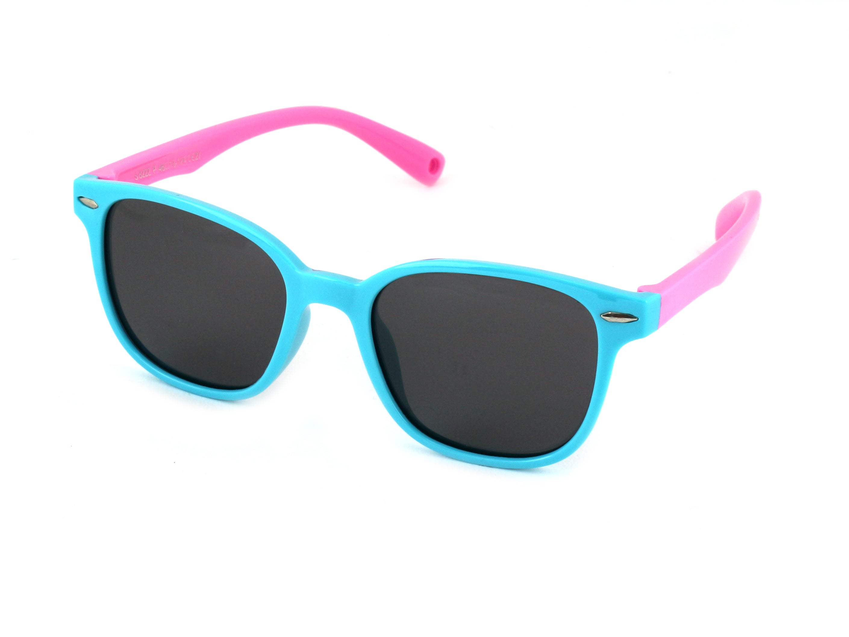 Occh. Sun Bamb. Пласт. S8222 C.27 Azzurro-Rosa/Пушене *3P