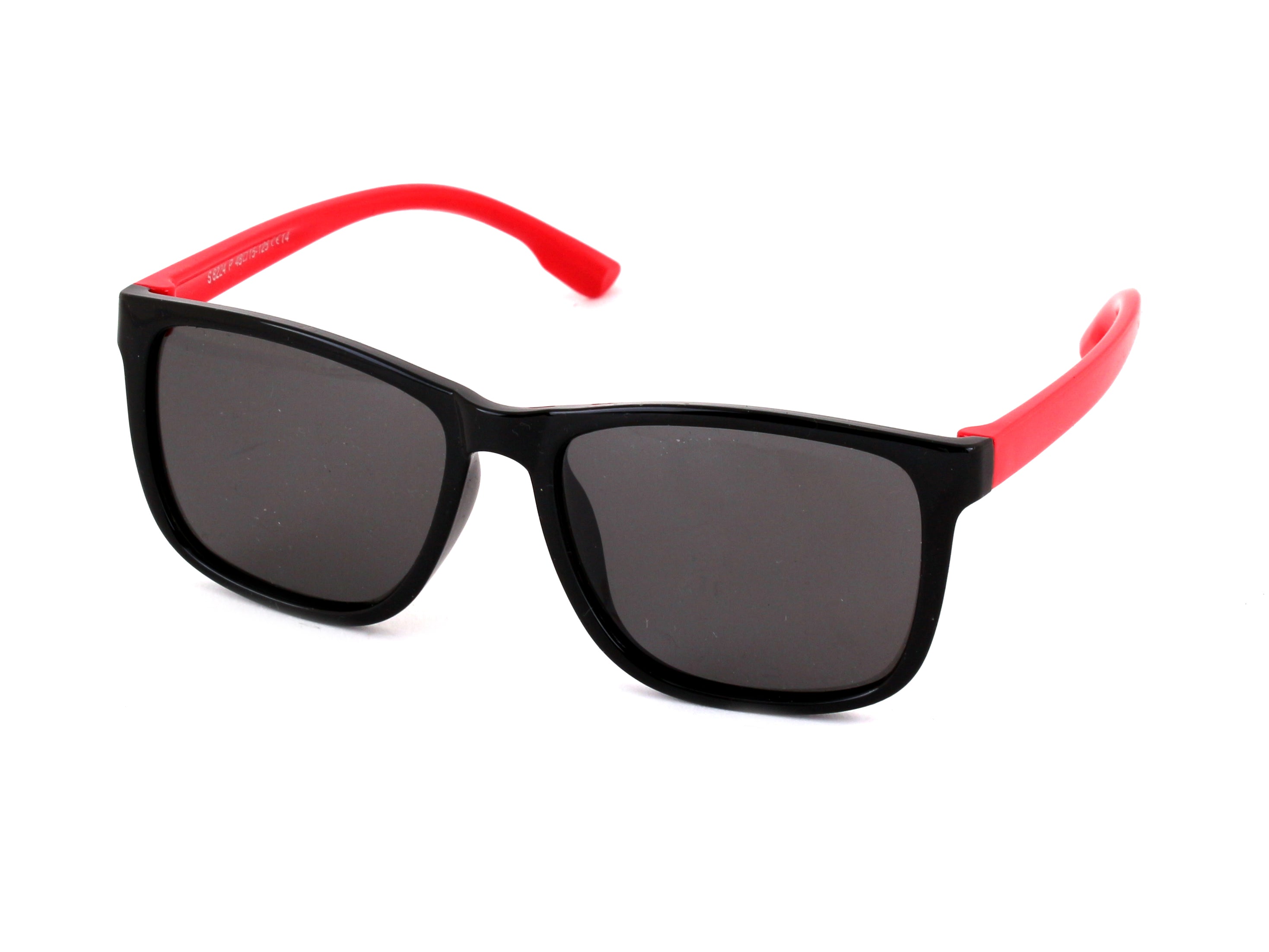 Occh. Sun Bamb. Пласт. S8224 C.14 Black Luc.-Rosso/Smoking *3p