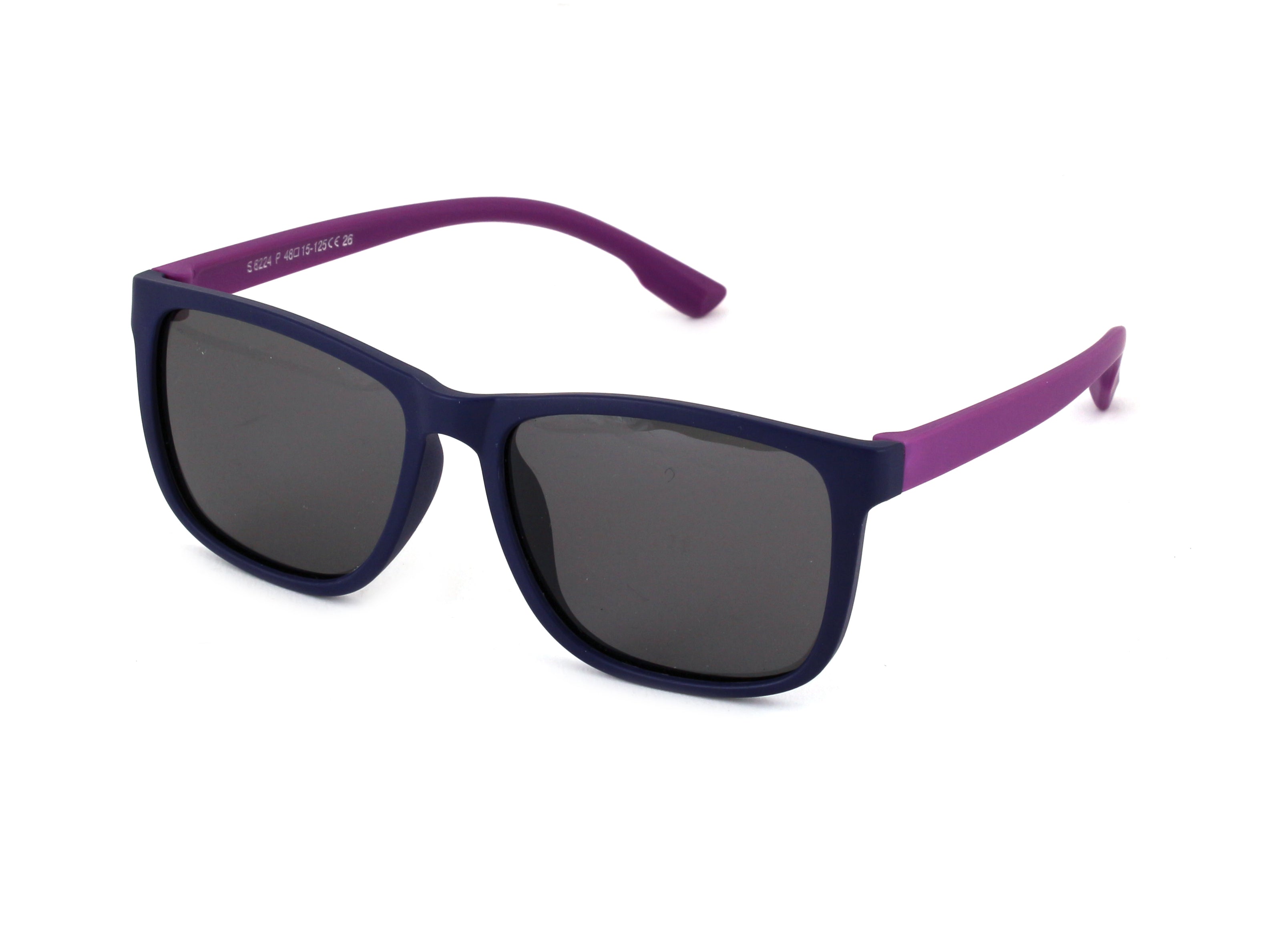 Occh. Sun Bamb. Plast. S8224 C.26 dark blue op-violet/smoking *3p